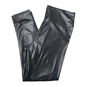 NWT | Ginasy | Onyx Black | Faux Leather High Waisted Lined Pants | 2XL